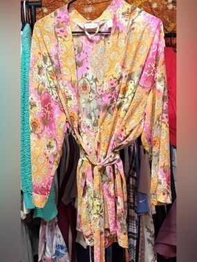 ✨ Victoria’s Secret Floral Tie-Front Wrap Kimono/Robe | One Size EUC-Like New ✨